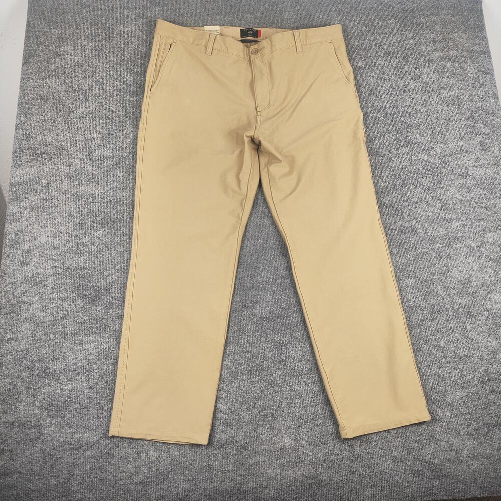 Dockers Pants Mens 38x30 Beige Comfort Knit Slim Fit Chino Stretch Casual